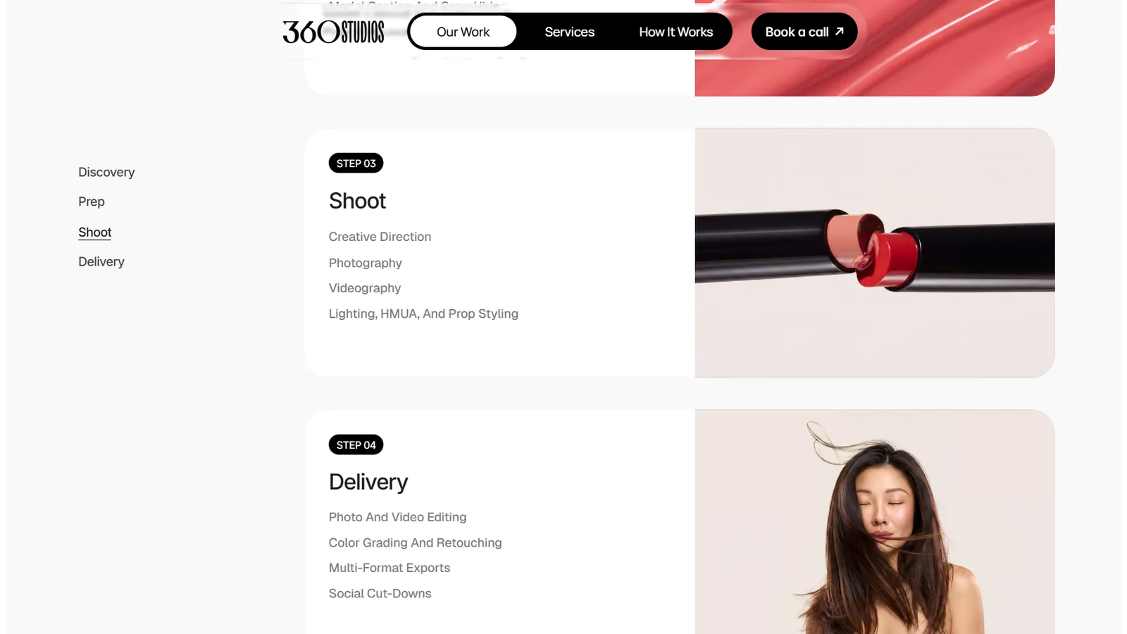 360 Studios – Shoot and delivery steps