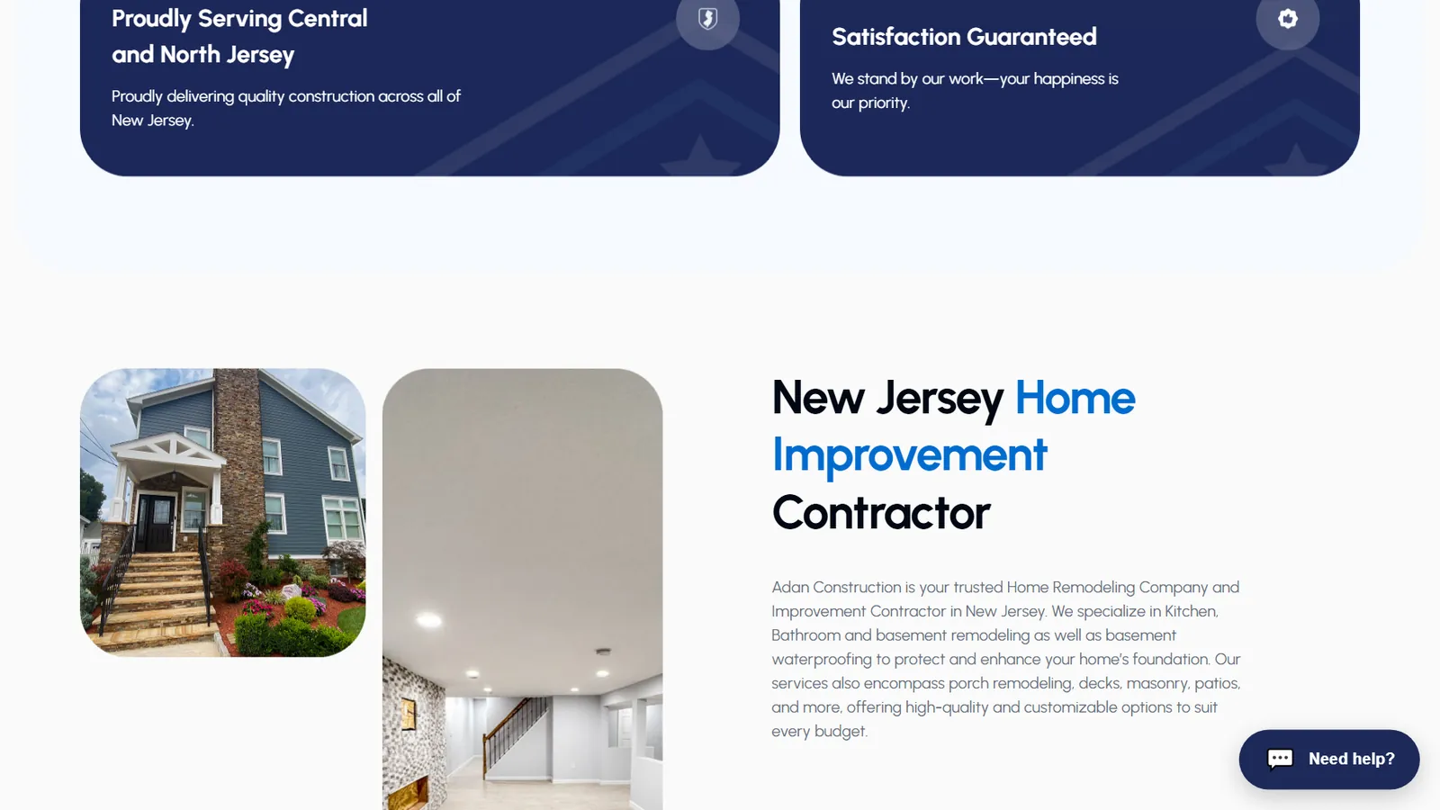 Adan Construction – Values and introduction