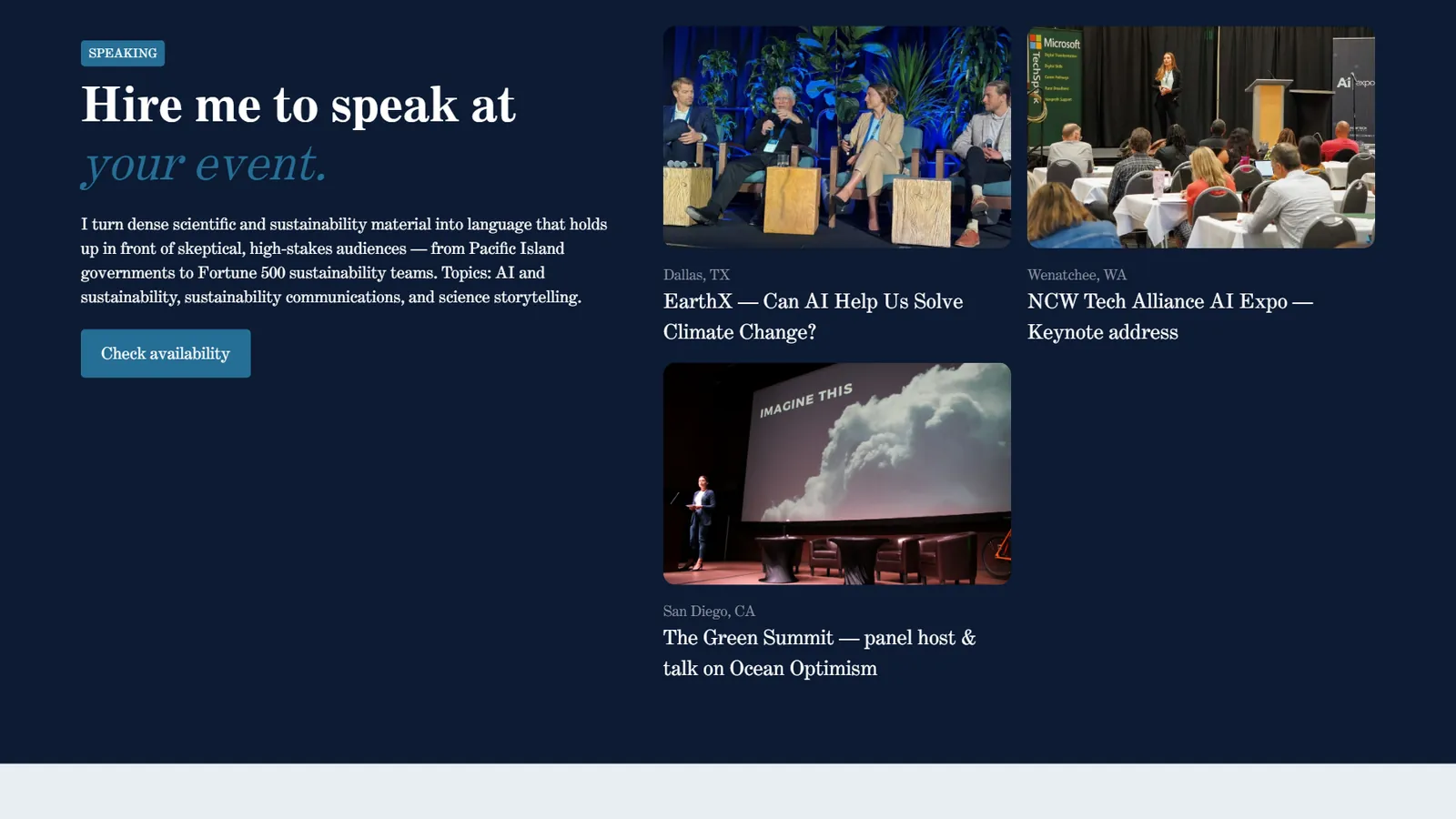 Ellen Spooner – Speaking engagements