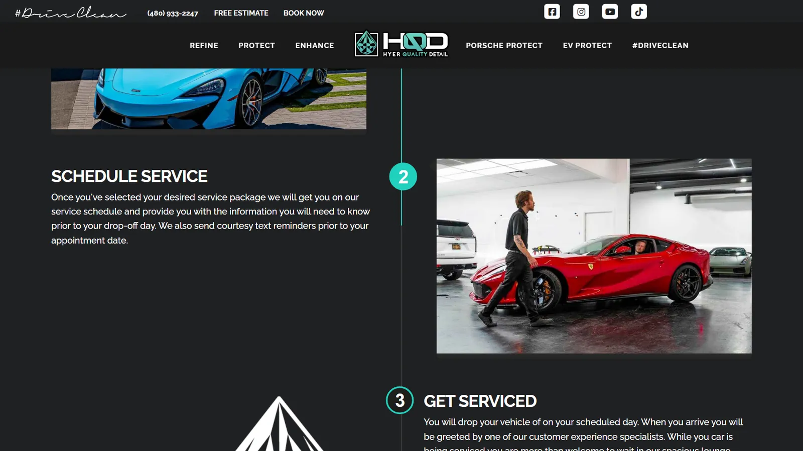 Hyer Quality Detail – Service timeline
