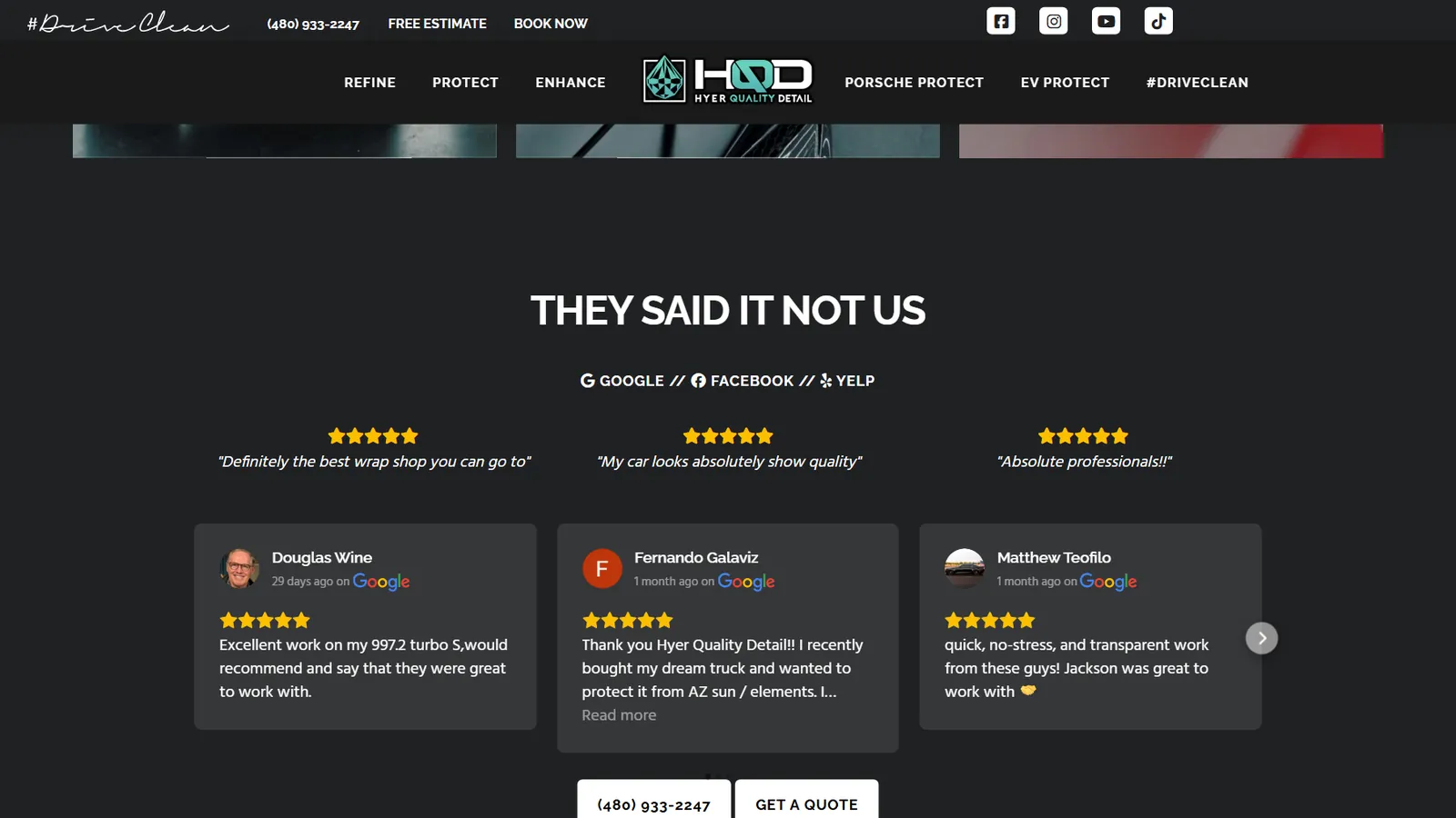 Hyer Quality Detail – Customer reviews