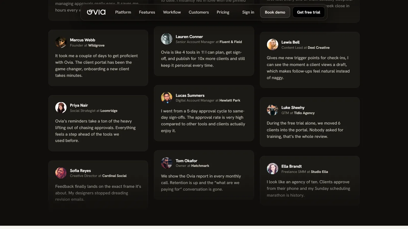 Ovia – Customer testimonials
