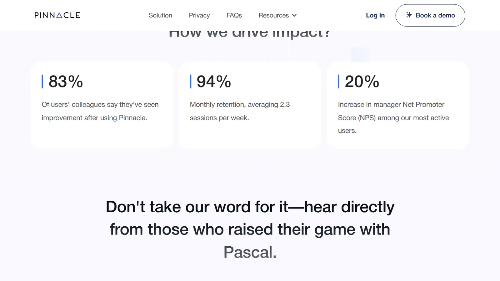 Pinnacle – Impact stats