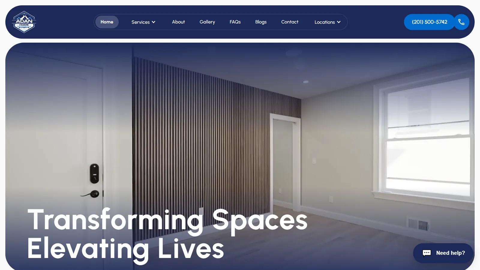 Adan Construction website designed by Phixel Media