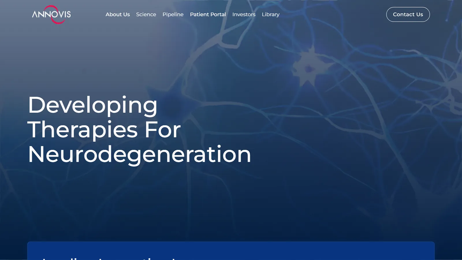 Annovis Bio website designed by Phixel Media