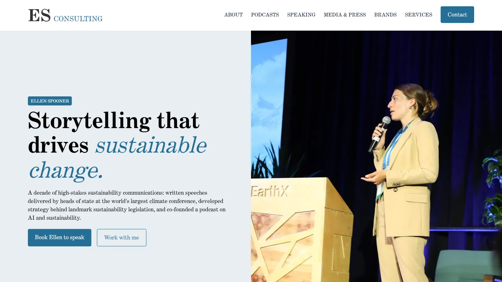 Ellen Spooner website designed by Phixel Media