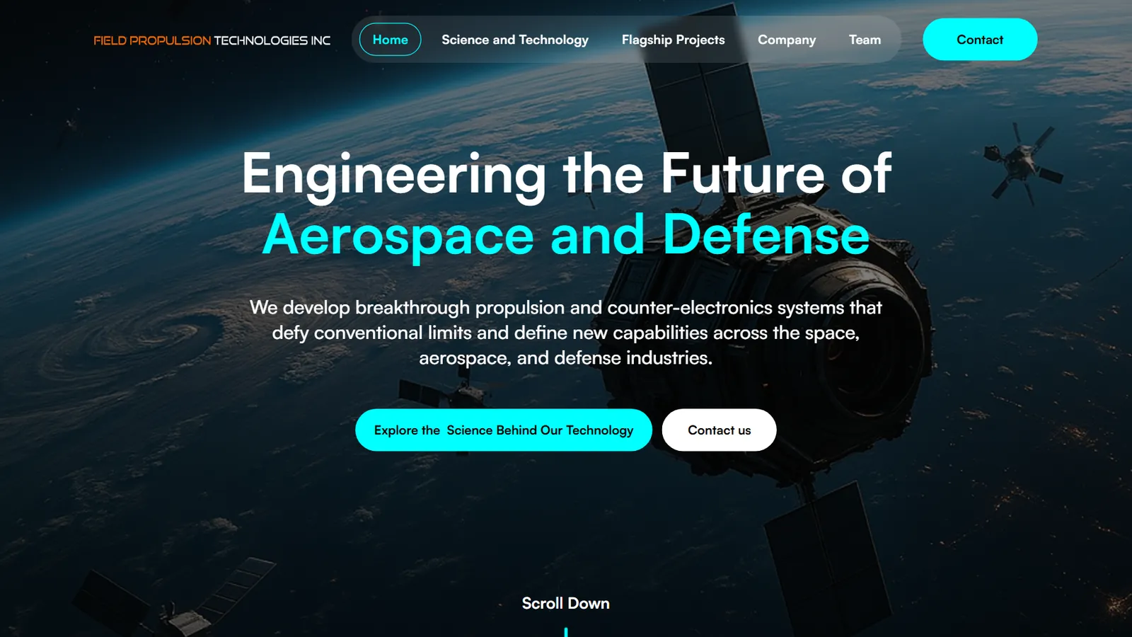 Field Propulsion Technologies website designed by Phixel Media