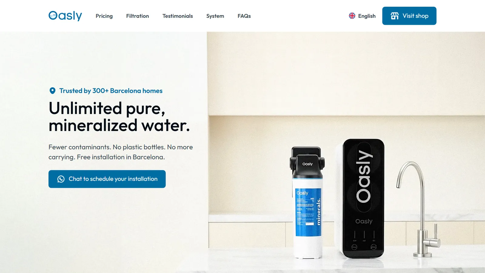 Oasly website designed by Phixel Media