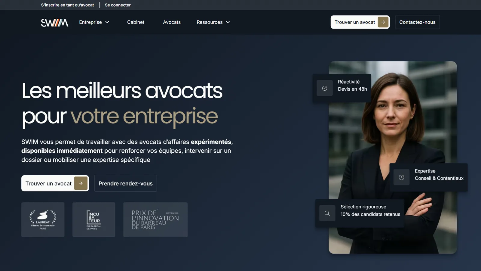 SWIM Legal website designed by Phixel Media
